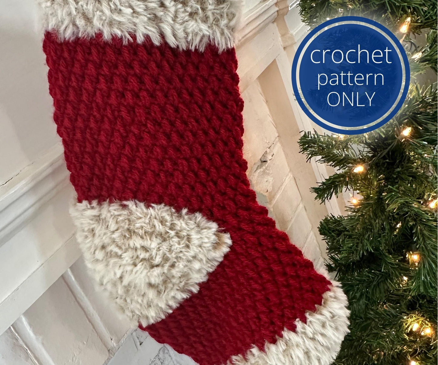 Soft and Fluffy Christmas Stocking | Faux Fur Crochet Pattern