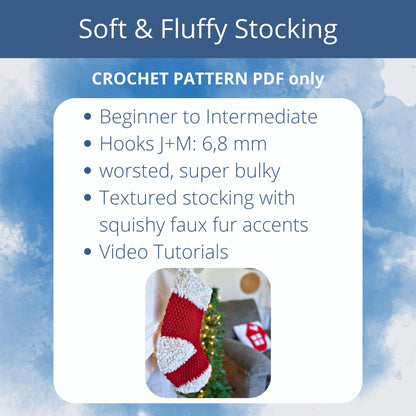 Soft and Fluffy Christmas Stocking | Faux Fur Crochet Pattern