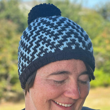 Mosaic ZigZag Hat | Mosaic Crochet Beanie Pattern