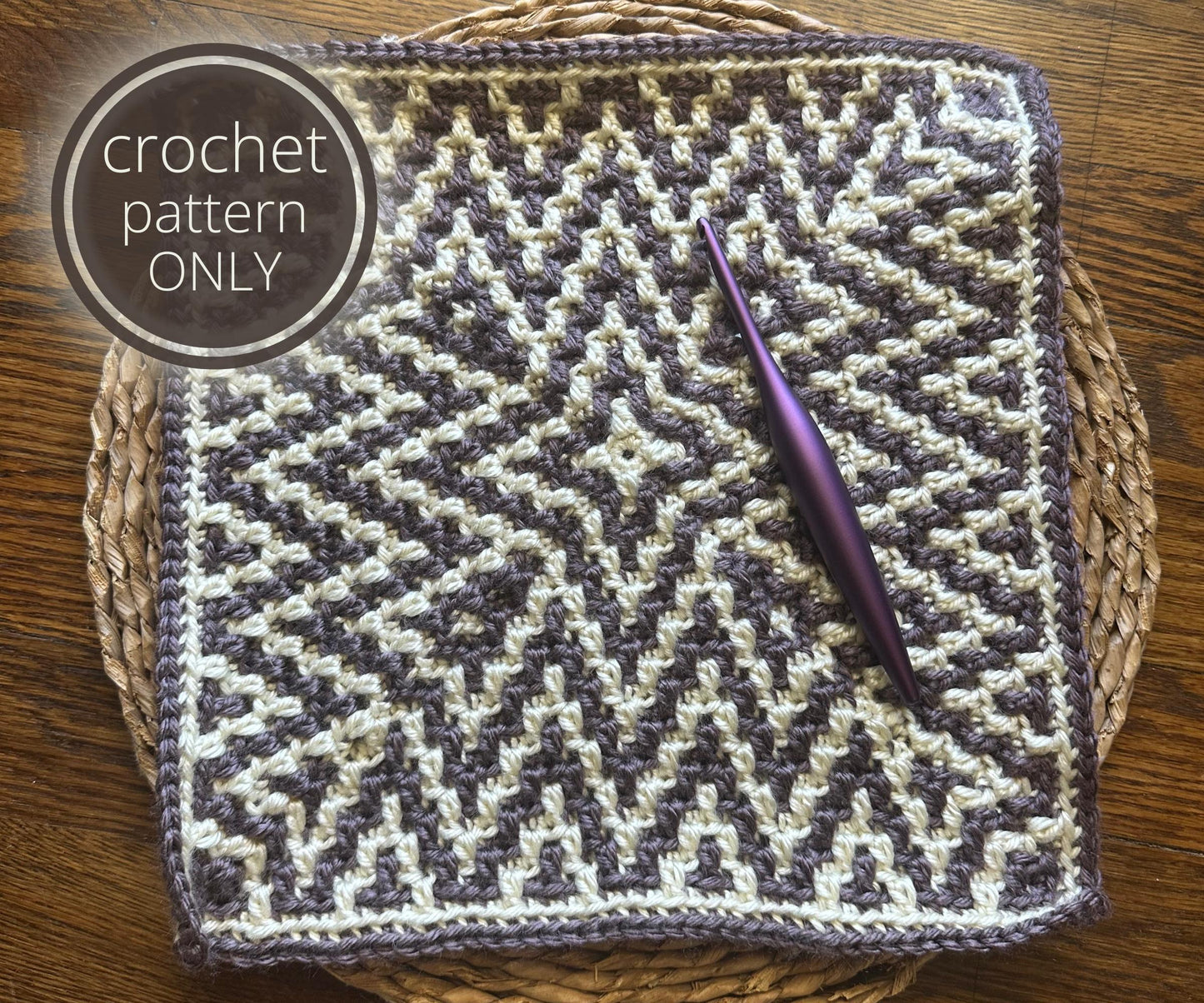 ZiggyZag Blanket Square | Mosaic Crochet Pattern