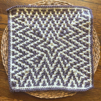 ZiggyZag Blanket Square | Mosaic Crochet Pattern