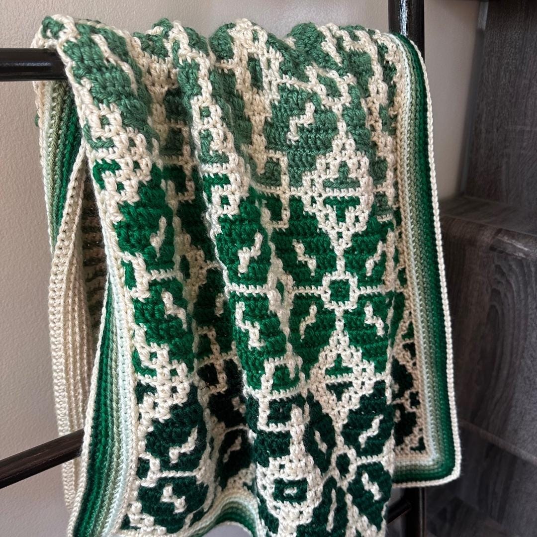 Nordic Star Baby Blanket | Overlay Mosaic Crochet Pattern