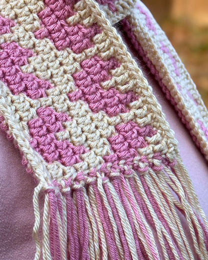 Mosaic Hearts Scarf | Mosaic Crochet Pattern